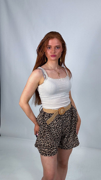 Zara Leopard Print Shorts