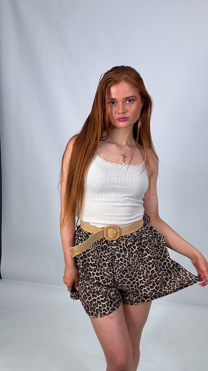 Zara Leopard Print Shorts