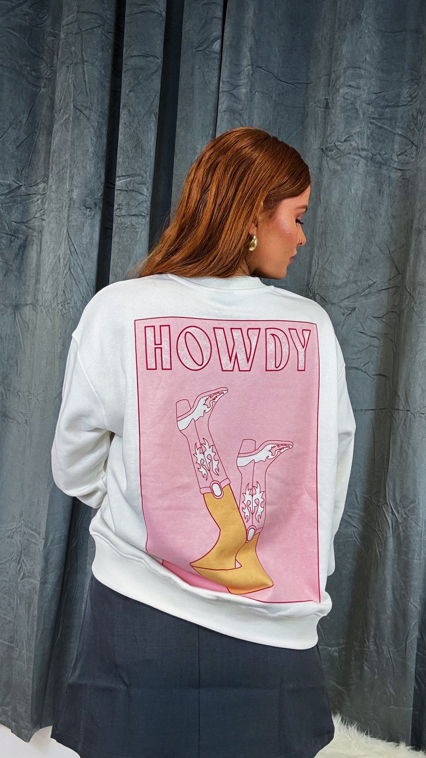 Alissa Cow Girl Crew Neck