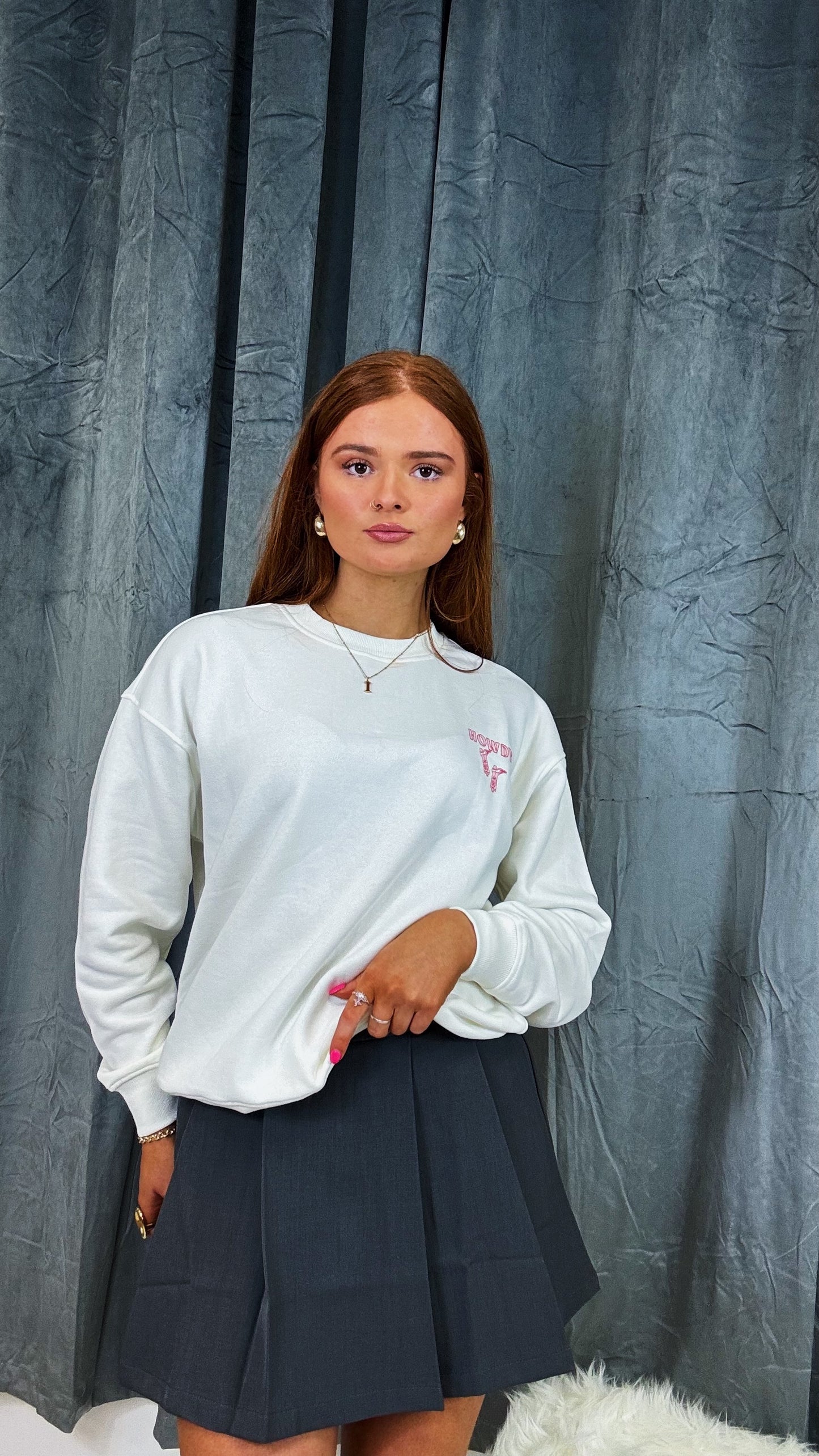 Alissa Cow Girl Crew Neck