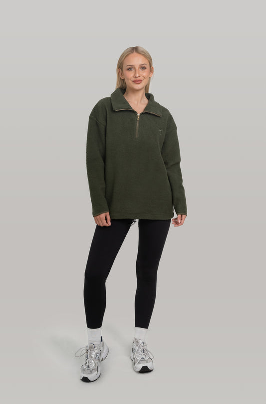 Amy Luna Long Fleece Forest Green