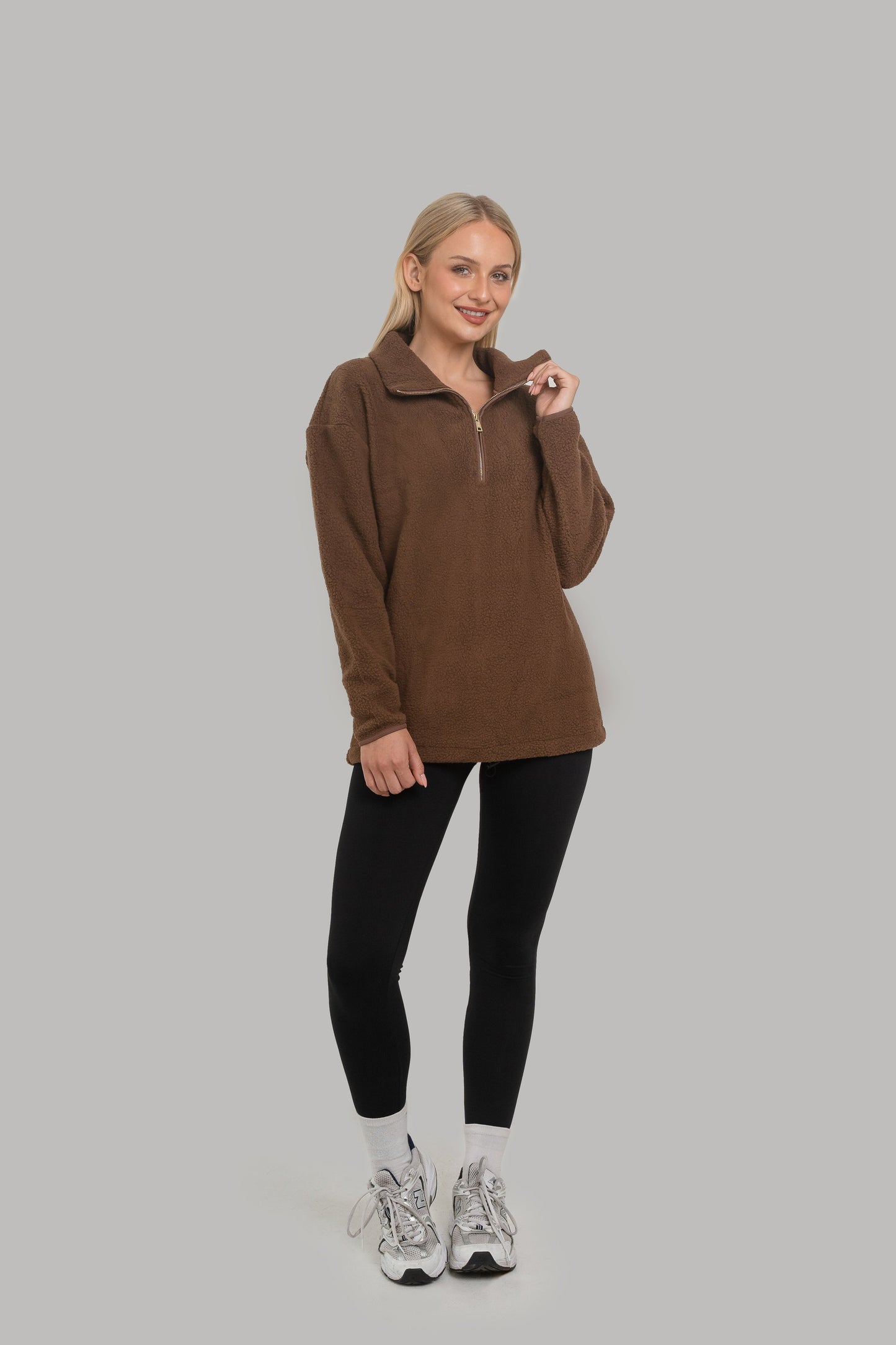 Chloe Luna Long Fleece Brown