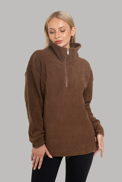 Chloe Luna Long Fleece Brown