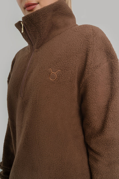 Chloe Luna Long Fleece Brown